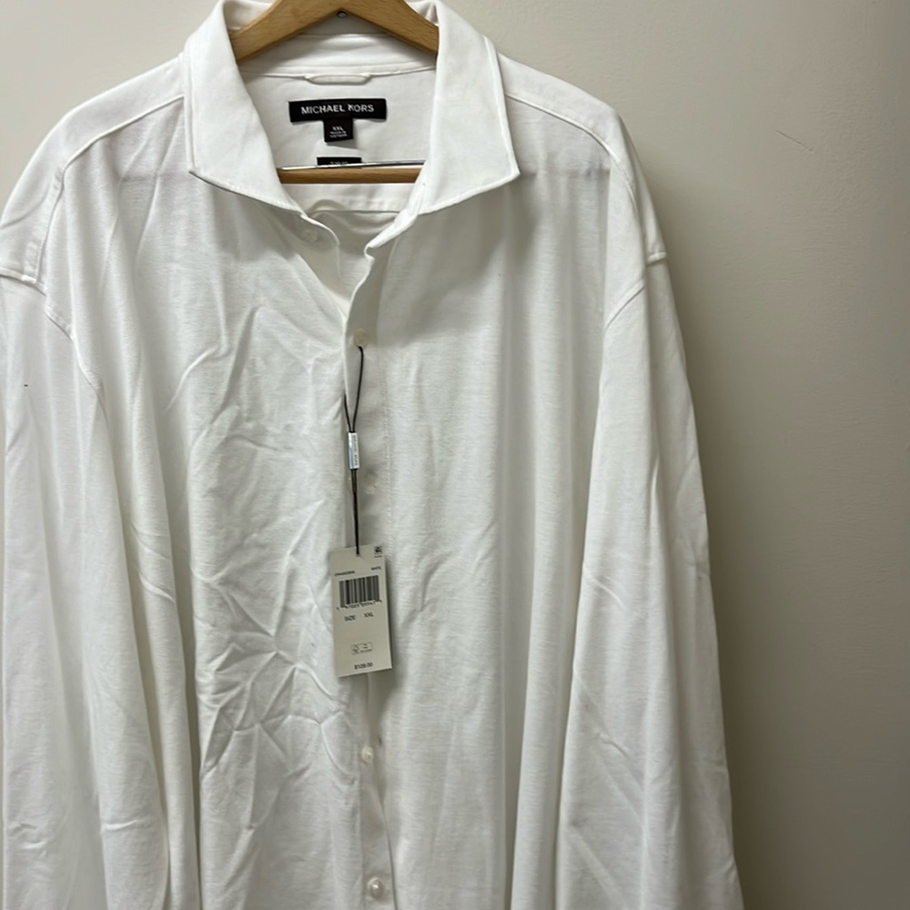 Brand new never worn white long sleeve, Michael Kors shirt